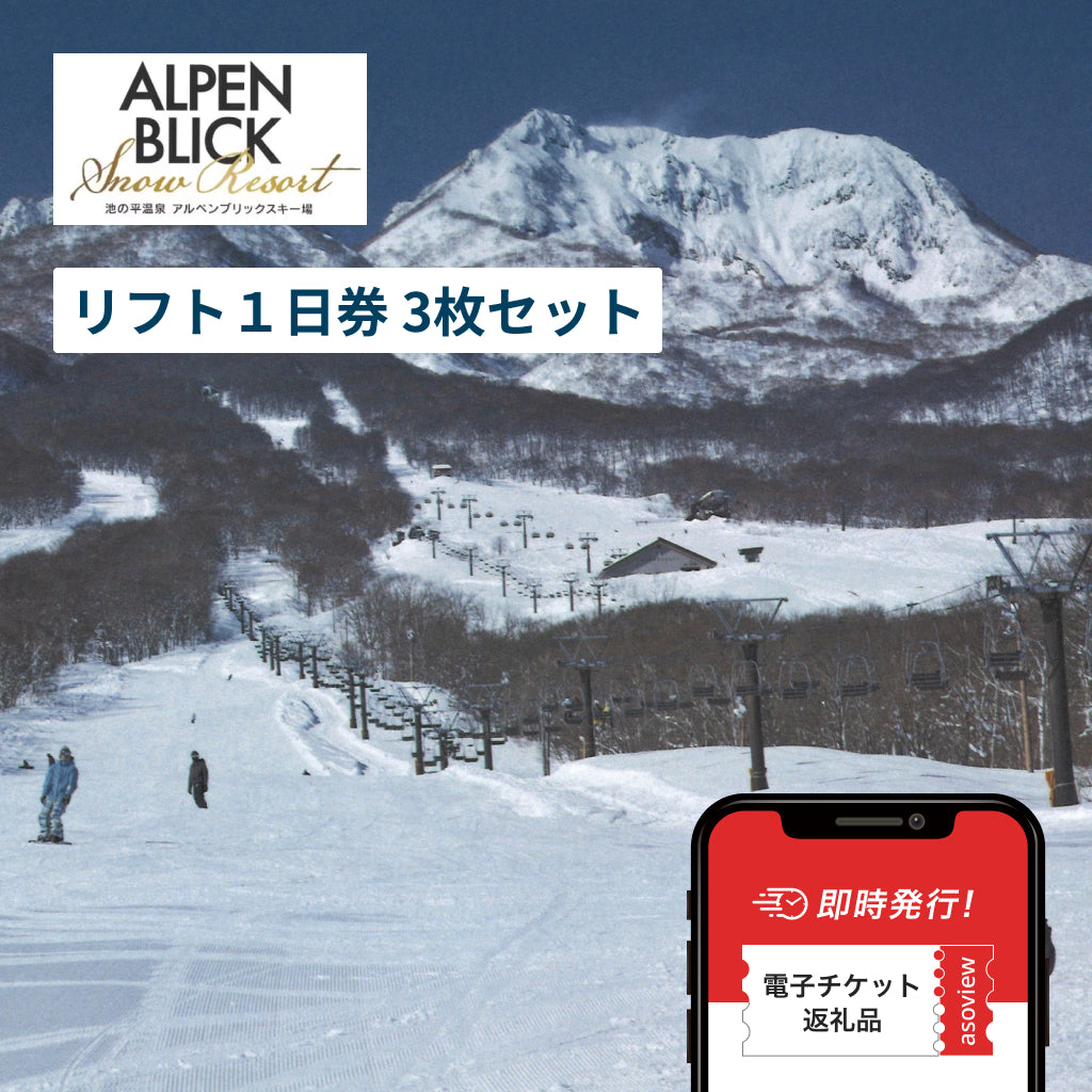 池の平温泉アルペンブリックスキー場 リフト1日券×3枚セット